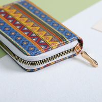 Frau Geometrisch Pu-Leder Reißverschluss Brieftaschen main image 5