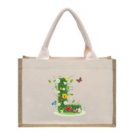 Women's Medium Canvas Letter Basic Classic Style Open Shopping Bags sku image 14