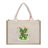 Women's Medium Canvas Letter Basic Classic Style Open Shopping Bags sku image 26