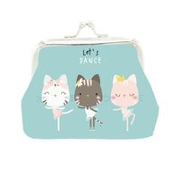 Unisex Cat Pu Leather Clasp Frame Wallets main image 3