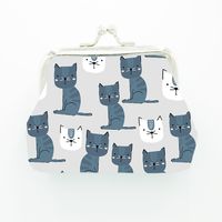 Unisex Cat Pu Leather Clasp Frame Wallets main image 2
