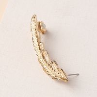 1 Piece Romantic Pastoral Feather Plating Alloy Gold Plated Ear Studs main image 6