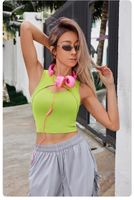 Women's Simple Style Solid Color Nylon U Neck Active Tops Vest main image 5