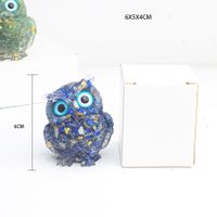 Cute Simple Style Owl Gem Crystal Agate Ornaments Artificial Decorations main image 2