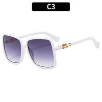 Modern Style Solid Color Ac Square Full Frame Women's Sunglasses sku image 3