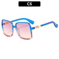Modern Style Solid Color Ac Square Full Frame Women's Sunglasses sku image 6