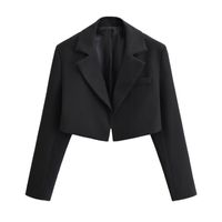 Women's Long Sleeve Blazers Pocket Business Solid Color main image 1