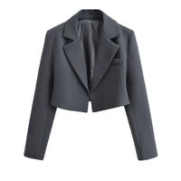 Women's Long Sleeve Blazers Pocket Business Solid Color main image 2