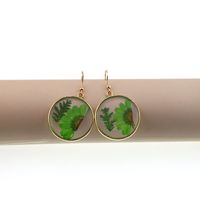 1 Pair Casual Pastoral Simple Style Color Block Alloy Dried Flower Drop Earrings main image 3