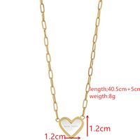 Titanium Steel 18K Gold Plated Simple Style Heart Shape Necklace main image 2
