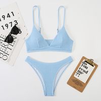 Women's Solid Color 2 Pieces Set Bikinis Swimwear main image 5