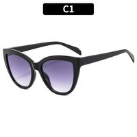 Lässig Einfacher Stil Farbverlauf Ac Katzenauge Vollbild Sonnenbrille Der Frauen sku image 1