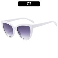 Lässig Einfacher Stil Farbverlauf Ac Katzenauge Vollbild Sonnenbrille Der Frauen sku image 2