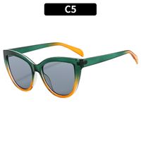 Lässig Einfacher Stil Farbverlauf Ac Katzenauge Vollbild Sonnenbrille Der Frauen sku image 5
