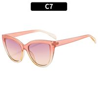 Casual Simple Style Gradient Color Ac Cat Eye Full Frame Women's Sunglasses sku image 7