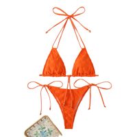 Women's Solid Color 2 Pieces Set Bikinis Swimwear main image 2