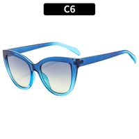 Casual Simple Style Gradient Color Ac Cat Eye Full Frame Women's Sunglasses sku image 6
