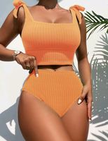 Femmes Couleur Unie Ensemble 2 Pièces Tankinis Maillots De Bain sku image 12