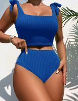 Women's Solid Color 2 Pieces Set Tankinis Swimwear sku image 15