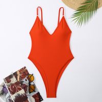 Women's Sexy Solid Color 1 Piece One Piece Swimwear main image 5