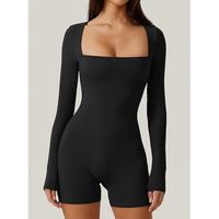 Women's Bodysuits Long Sleeve Bodysuits Sexy Solid Color main image 5