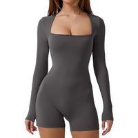 Women's Bodysuits Long Sleeve Bodysuits Sexy Solid Color main image 3