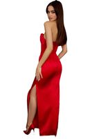 Women's Sheath Dress British Style Collarless Backless Sleeveless Solid Color Maxi Long Dress Banquet Daily Date main image 3
