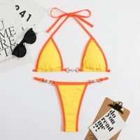 Women's Solid Color 2 Pieces Set Bikinis Swimwear main image 6