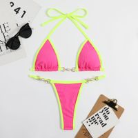 Women's Solid Color 2 Pieces Set Bikinis Swimwear main image 5