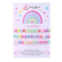 Cute Handmade Romantic Letter Beaded Imitation Pearl Wholesale Bracelets main image 4