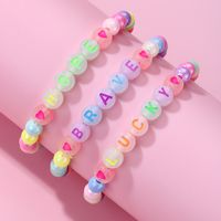 Cute Handmade Romantic Letter Beaded Imitation Pearl Wholesale Bracelets main image 1