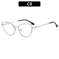 British Style Solid Color Ac Cat Eye Full Frame Optical Glasses sku image 8