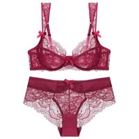 Solid Color Push Up Comfort Breathable Bra&Panty Set main image 6