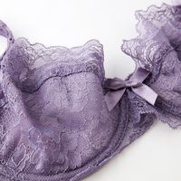 Solid Color Push Up Comfort Breathable Bra&Panty Set main image 3