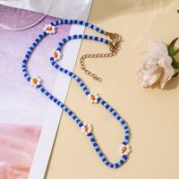 Großhandel Schmuck Ethnischer Stil Bohemien Gänseblümchen Saatperle Perlen Halskette sku image 1