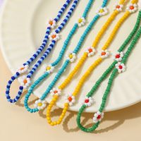 Großhandel Schmuck Ethnischer Stil Bohemien Gänseblümchen Saatperle Perlen Halskette main image 5