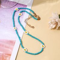 Großhandel Schmuck Ethnischer Stil Bohemien Gänseblümchen Saatperle Perlen Halskette sku image 3