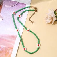 Großhandel Schmuck Ethnischer Stil Bohemien Gänseblümchen Saatperle Perlen Halskette sku image 2