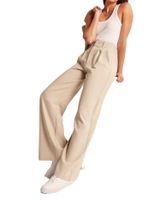 امرأة اليومي أسلوب بسيط اللون الصامد مكتمل الطول جيب السراويل main image 3