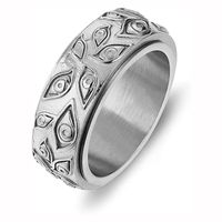 Básico Estilo Moderno Estilo Clásico Ojo De Horus Acero Titanio Anillos Al Mayoreo sku image 6