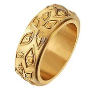 Básico Estilo Moderno Estilo Clásico Ojo De Horus Acero Titanio Anillos Al Mayoreo sku image 13