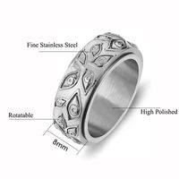 Basic Modern Style Classic Style Eye Of Horus Titanium Steel Rings In Bulk main image 2