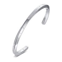Basic Simple Style Classic Style Solid Color 304 Stainless Steel Plating Men's Bangle main image 5