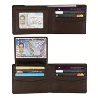 Men's Solid Color Microfiber Open Small Wallets main image 5