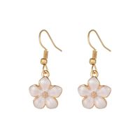 1 Pair Cute Lady Sweet Daisy Plating Copper Drop Earrings sku image 4