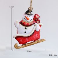 Christmas Cute Christmas Tree Snowman Iron Indoor Party Festival Hanging Ornaments sku image 2