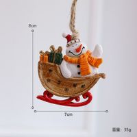 Christmas Cute Christmas Tree Snowman Iron Indoor Party Festival Hanging Ornaments sku image 1