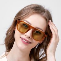Modern Style Simple Style Solid Color Pc Special-Shaped Mirror Full Frame Glasses main image 1