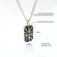 304 Stainless Steel Titanium Steel Casual Simple Style Classic Style Human Geometric Pendant Necklace sku image 2
