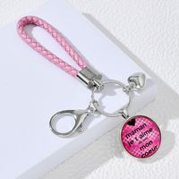 Casual MAMA Classic Style Letter Heart Shape Metal Inlay Glass Mother'S Day Keychain main image 6
